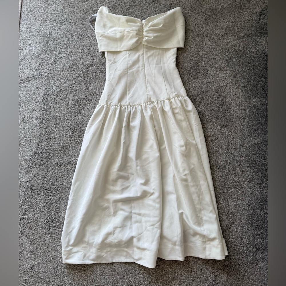 Club  London US - Marguerite | White Twisted Bardot Drop-Waist Maxi Dress